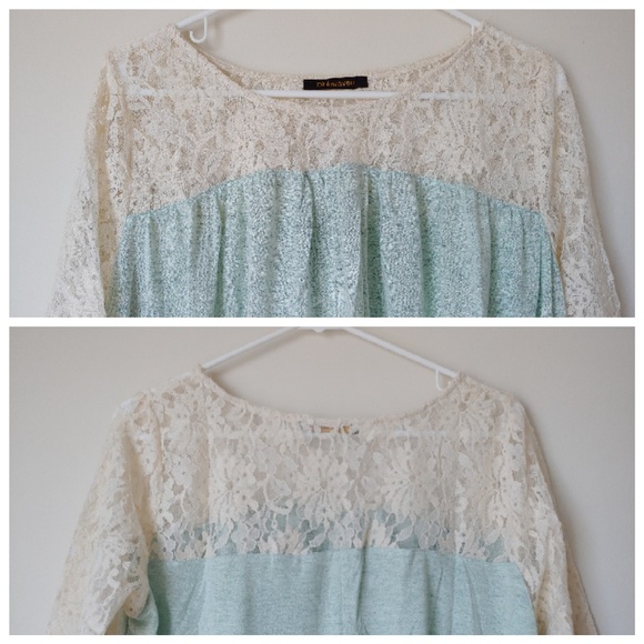 Springtime In The City Lace Sleeve Blouse - Picture 7 of 8